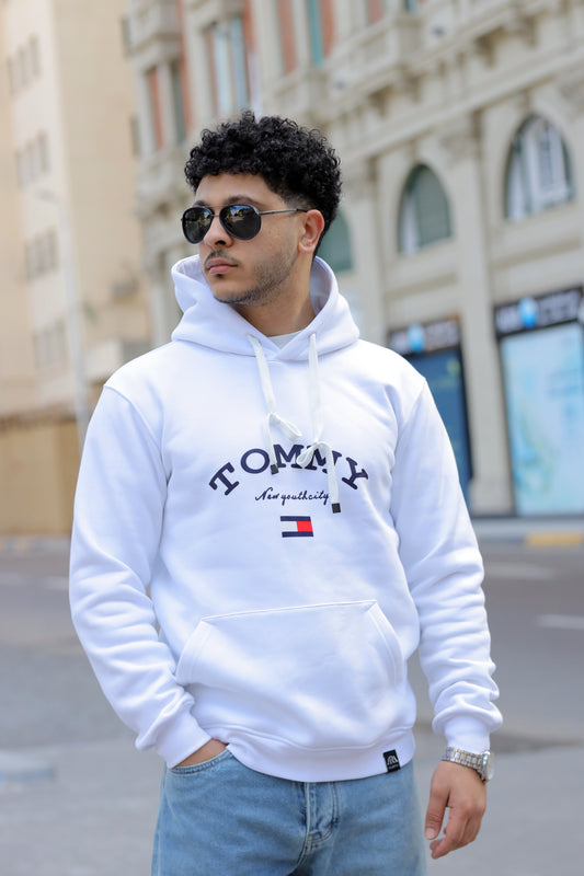 Hoodie Printed - Tommy white